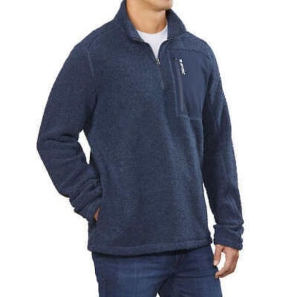 Hi-Tec Men’s ¼ Zip Pullover, Blue - Picture 1 of 5
